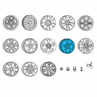 OEM 2019 Dodge Challenger Aluminum Wheel Diagram - 5PE921XFAB