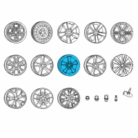 OEM 2011 Dodge Challenger Aluminum Wheel Diagram - 68051232AB