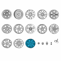 OEM Dodge Charger Aluminum Wheel Diagram - 6DB71JXYAA