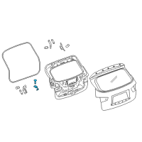 OEM 2016 Infiniti QX60 Hinge Assy-Back Door Diagram - 90400-3JA0B