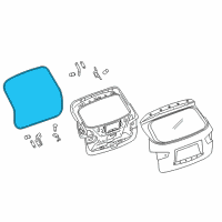 OEM 2014 Infiniti QX60 WEATHERSTRIP Back Door Diagram - 90832-3JA1A