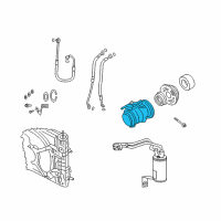 OEM 2002 Chrysler PT Cruiser COMPRESOR-Air Conditioning Diagram - 5058032AC