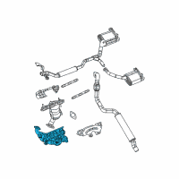 OEM 2010 Chrysler Town & Country Exhaust Manifold And Catalytic Converter Diagram - 5171140AC