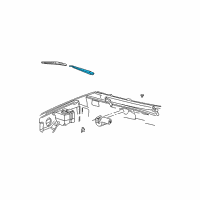 OEM 1997 Mercury Mountaineer Wiper Arm Diagram - F67Z-17526-AB