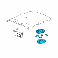 OEM 2004 Pontiac GTO Lamp Asm-Dome & Reading *Anthracite Diagram - 92119829