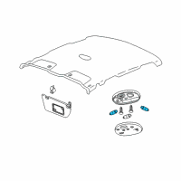 OEM 2006 Pontiac GTO Bulb, Reading Lamp Diagram - 92140560