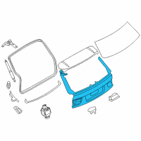 OEM 2014 BMW X5 Trunk Lid, Top Diagram - 41-00-7-378-121