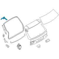 OEM 2015 BMW X5 Hinge, Trunk Lid, Top Left Diagram - 41-00-7-378-127