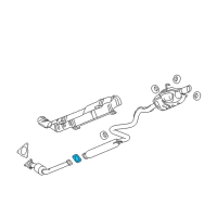 OEM 2007 Chevrolet Cobalt Converter & Pipe Gasket Diagram - 15231157