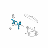 OEM 2005 Nissan Maxima Rear Combination Lamp Socket Assembly Diagram - 26551-7Y000