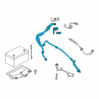 OEM 2016 Nissan 370Z Cable Assembly-Battery To STARTOR Motor Diagram - 24105-JL00A