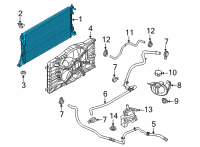 OEM Ford Mustang Mach-E RADIATOR ASY Diagram - LJ9Z-8005-A