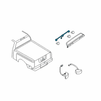 OEM 2021 Nissan Frontier High Mounting Stop Lamp Socket Assembly Diagram - 24169-EA800