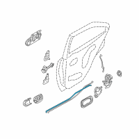 OEM 2000 Nissan Sentra Rod-Rear Door Inside Handle, RH Diagram - 82506-4Z000