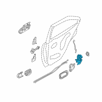 OEM 2000 Nissan Sentra Front Driver Side Door Lock Actuators Diagram - 82541-ZB00A