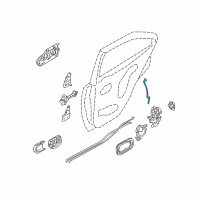 OEM 2000 Nissan Sentra Rod Assy-Outside Handle, Rear RH Diagram - 82608-5M000