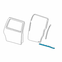 OEM Mercury Monterey Lower Weatherstrip Diagram - YF2Z-17253A25-AA