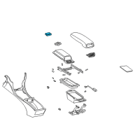 OEM 2006 Lexus LS430 Lock, Console Compartment Door Diagram - 58971-50010-A1