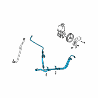 OEM 2008 Chrysler PT Cruiser Hose-Power Steering Pressure Diagram - 5272319AM