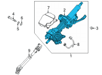 OEM 2022 Hyundai Santa Cruz COLUMN & HOUSING ASSY Diagram - 56390-K5000