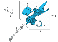 OEM 2022 Hyundai Santa Cruz COLUMN ASSY-STEERING Diagram - 56310-K5000