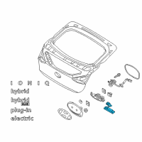 OEM 2017 Hyundai Ioniq Handle Assembly-Tail Gate Release Diagram - 81260-G2010-4X