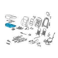 OEM Chevrolet Cruze Seat Cushion Pad Diagram - 23483046