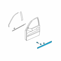 OEM 2009 Kia Sedona MOULDING Assembly-Waist Line Diagram - 877114J0007V