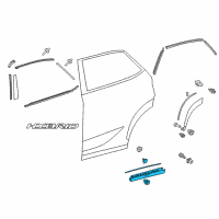 OEM 2017 Lexus NX200t MOULDING Sub-Assembly, Rear Door Diagram - 75077-78010