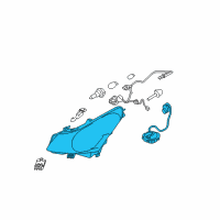 OEM Infiniti G37 Headlamp Housing Assembly, Right Diagram - 26025-JK60D