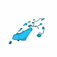OEM Infiniti G35 Left Headlight Assembly Diagram - 26060-JK60E