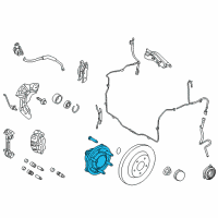 OEM 2010 Lincoln Navigator Front Hub & Bearing Diagram - 7L1Z-1104-F