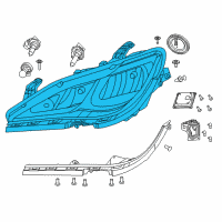 OEM 2020 Chrysler Pacifica Headlamp Left Diagram - 68228947AI