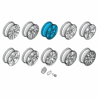 OEM 2015 BMW M235i Disc Wheel Light Alloy Jet Bl.Solenoid.Paint Diagram - 36-11-8-074-185