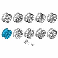 OEM 2017 BMW M240i xDrive Light Alloy Disc Wheel Reflexsilber Diagram - 36-11-6-796-213