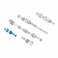 OEM 2015 Kia Cadenza Boot Kit-Front Axle Differential Diagram - 495953R900