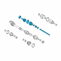 OEM 2016 Kia Cadenza Joint Kit-Front Axle Differential Diagram - 495923R900