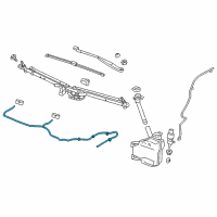 OEM 2018 Chevrolet Cruze Washer Hose Diagram - 84146446