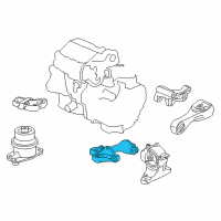 OEM 2014 Honda CR-Z Bracket, Transmission Mounting (Cvt) Diagram - 50650-TM8-900