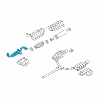 OEM 2009 Hyundai Sonata Front Exhaust Pipe Diagram - 28610-3K830