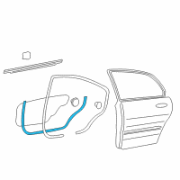 OEM 2002 Hyundai XG350 Weatherstrip Assembly-Rear Door Side RH Diagram - 83140-39000