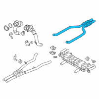 OEM 2017 BMW 750i Front Silencer Diagram - 18-30-8-649-960