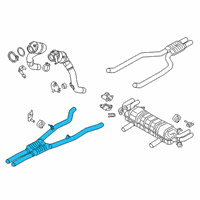 OEM 2022 BMW 750i xDrive CENTER MUFFLER Diagram - 18-30-8-744-195