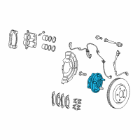 OEM 2008 Jeep Commander Front Hub And Bearing Diagram - 52089434AE