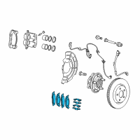 OEM 2008 Jeep Commander Pad Kit Front Disc Brake Diagram - 5080868AC