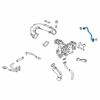 OEM 2018 Honda Civic Pipe, Turbocharger Oil Feed Diagram - 15530-RPY-G00