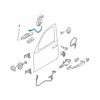 OEM 2009 BMW X6 Bowden Cable, Door Opener Diagram - 51-21-7-137-079