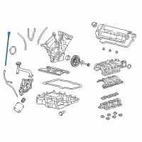 OEM Lincoln Dipstick Diagram - 6E5Z-6750-AC