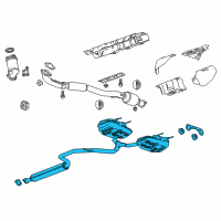 OEM Chevrolet Malibu Limited Muffler & Pipe Diagram - 23397281