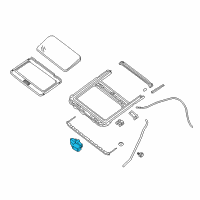 OEM 2012 Nissan Maxima Motor Assembly-SUNROOF SUNSHADE Diagram - 91232-9N02A